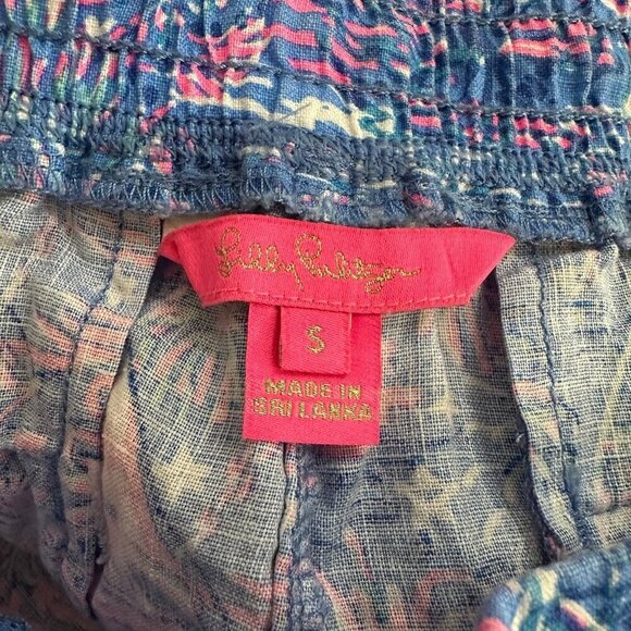 Lilly Pulitzer Deri Linen Palazzo Pants, Boca Blue It's a Sailabration Size S - Picture 6 of 9